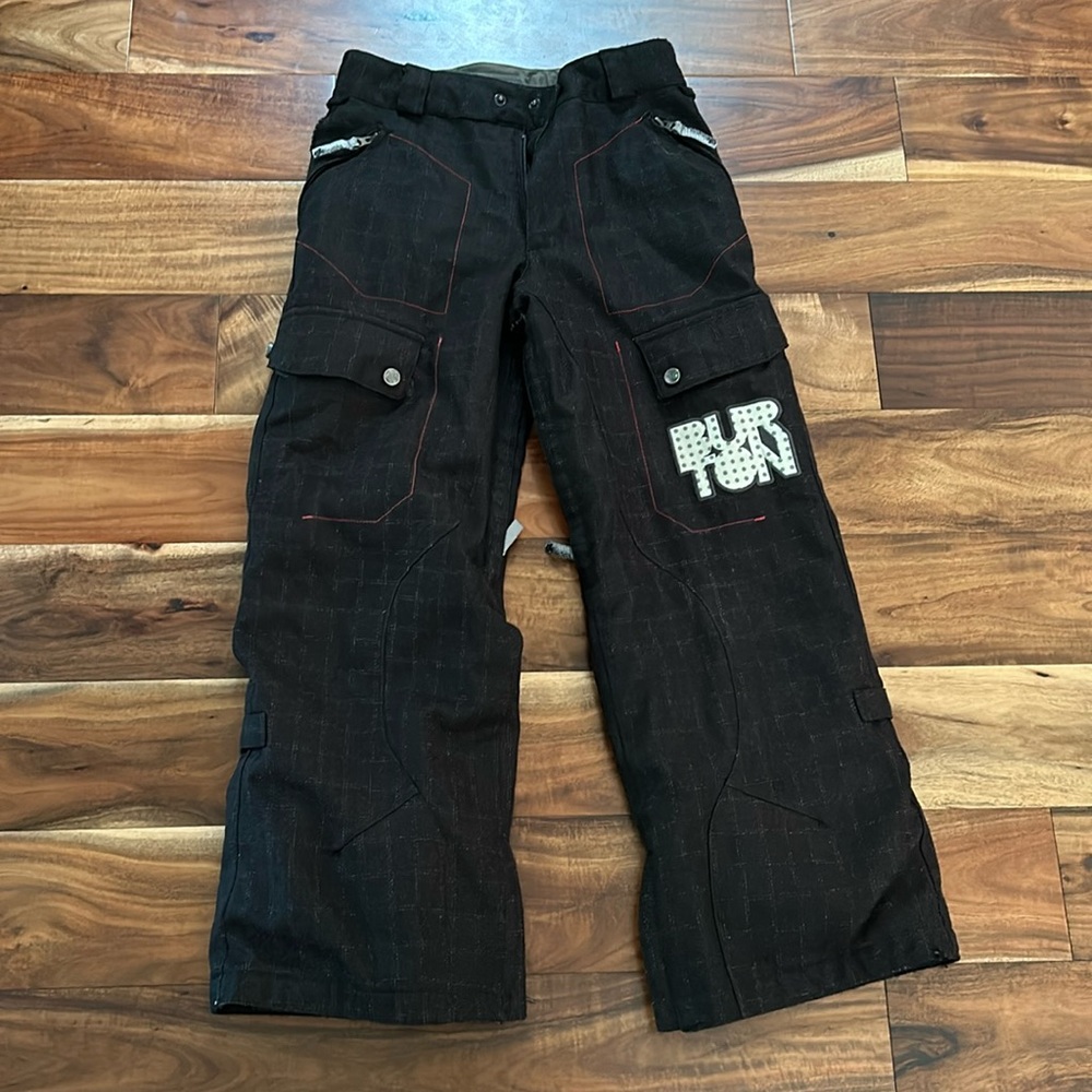 kids black burton snow pants